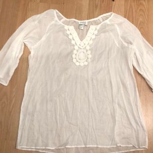 Preowned women’s cotton sheer tunic XL Excellent